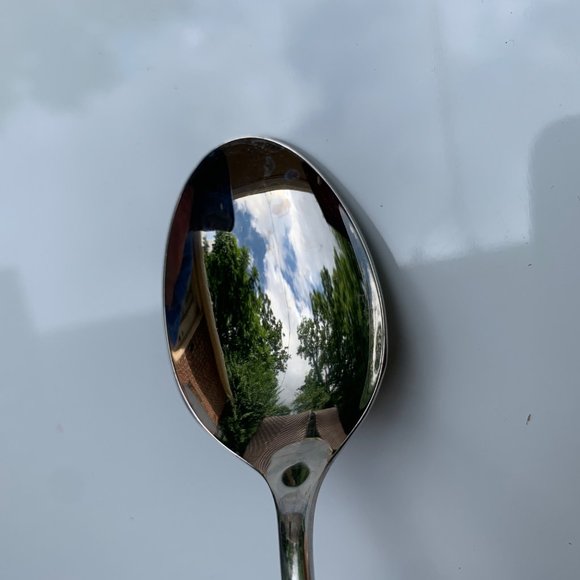 Oneida Lasting Rose Deluxe Stainless Modern Hollow Table Spoon - Picture 5 of 6